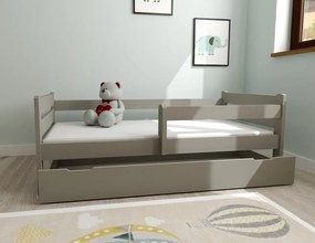 Detská posteľ z masívu borovice EDITA - 200x90 cm - šedá