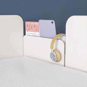 Vyvýšená posteľ s rebríkom Pure Modular - biela