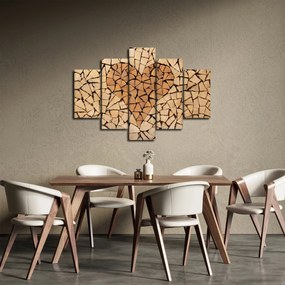 Obraz - Srdce z dreva (150x105 cm)