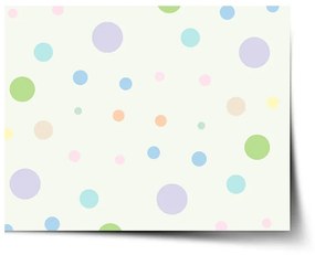 Sablio Plagát Trojfarebné bodky - 90x60 cm