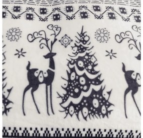 Mikroplyšová deka WINTER DEER, sivá Rozmer: 150 x 200 cm