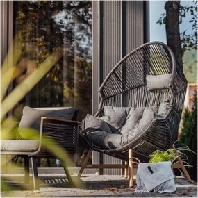 MI Ratanové kreslo HOLAND čierne