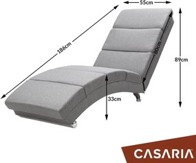 Leňoška do obývačky London, šedý tkaný materiál