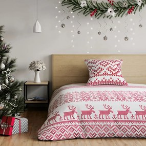 Bavlnená posteľná bielizeň Jolly bielo-červená