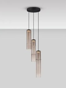 Dizajnový luster Sano 3 Smoky