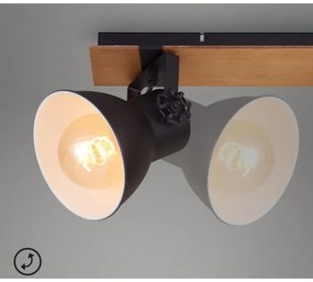 Briloner 2742-025 - Bodové svietidlo SPOTLIGHT 2xE27/40W/230V čierna/hnedá