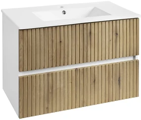 Aqualine Aqualine, PANEDA STRIP umývadlová skrinka 79,5x55x45,2cm, dub emporio, PN380