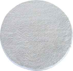 DY Biely okrúhly shaggy koberec Camel Rozmer: 100 cm