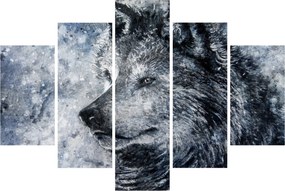 Obraz - Kreslený vlk (150x105 cm)