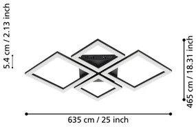 Eglo 900318 - LED Stmievateľné stropné svietidlo PARANDAY-Z LED/42W/230V