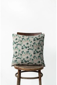 Ľanová obliečka na vankúš Linen Tales Natural Eucalyptus, 45 x 45 cm