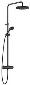 Kludi Logo sprchový systém s termostatickou batériou čierna matná 6808239-00