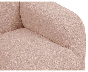 Ružová rohová pohovka z textílie bouclé (ľavý roh) Molino – Micadoni Home