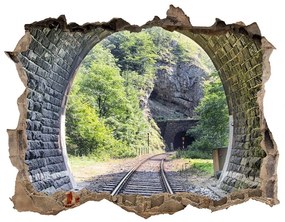 Fototapeta díra na zeď 3D Železničný tunel nd-k-89174539