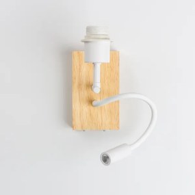 Brilagi - LED Nástenná lampa NUBILA WOOD 1xE27/25W/230V + LED/3W dub/biela