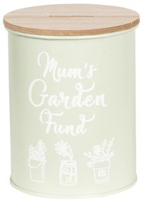 Kovová pokladnička Mum's Garden - Ø 12*14 cm
