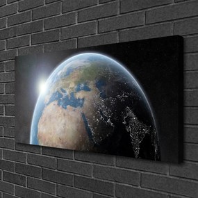 Obraz Canvas Planéta zem vesmír 120x60 cm