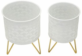 Kovové stojany na kvety 2 ks ø 16 cm (výška 20 cm) Carly – Mauro Ferretti