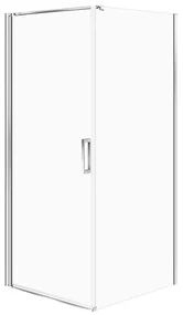 Cersanit Moduo, 1-krídlový sprchovací kút 80(dvere) x 90(stena) x 195cm, 6mm číre sklo, chrómový profil, S601-481