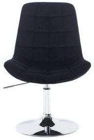 LuxuryForm DESIGN Stolička PARIS VELUR na striebornom tanieri - čierna