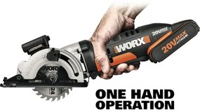 Mini Aku kotúčová píla Worx WX523.9 20V bez aku a nabíjačky