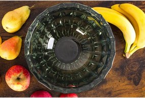 KRIŠTÁĽOVÁ MISKA BOHEMIA DIAMOND SMOKEY GREEN 280 MM