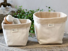 Éternel Úložný textilný košík Cotton/Jute Cream – väčší