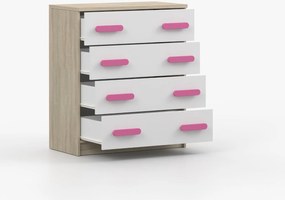 Komoda SCOUT - dub sonoma/biela (viac variant)