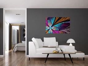 Obraz - Abstrakcia, kvetina (90x60 cm)