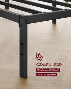 Kovová manželská posteľ 140 cm RMB154BD01