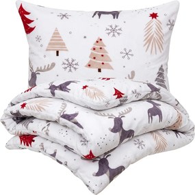 4Home Obliečky Cute reindeer mikroflanel, 140 x 220 cm, 70 x 90 cm