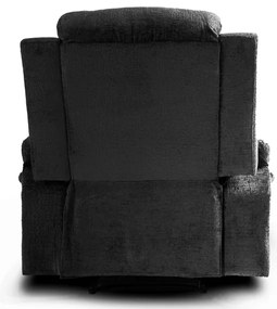 Masážne polohovateľné kreslo ARIEN čierny zamat - vintino.sk