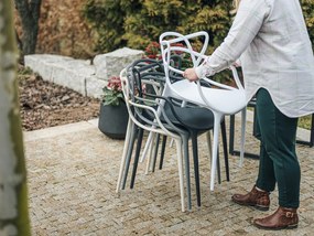 Šalviovo zelená plastová stolička KATO