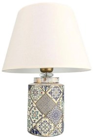 Stolná lampa RAMZES 1xE27/40W/230V biela/šedá