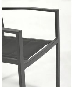 SIRLEY záhradná stolička Čierna