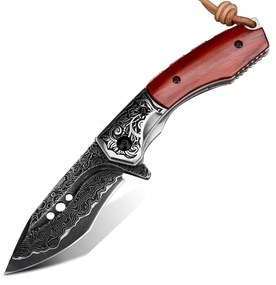 KnifeBoss damaškový zavírací nůž Rosewood VG-10