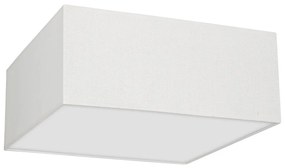 Stropné svietidlo Albion Square, 1x biele bavlnené tienidlo, (biele plexisklo), (50cm)
