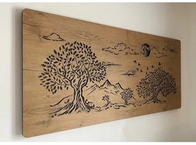 Li-Go 5478/DUB2 - LED stmievateľná nástenná dekorácia LED/24W/230V 130x60 cm dub