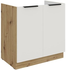 Kuchynská skrinka Aria-Wh/Ar Anti Fingerprint 80zl 2f Bb