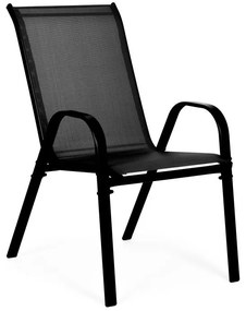 SADA 4 X ZÁHRADNÁ STOLIČKA ALDA ČIERNA