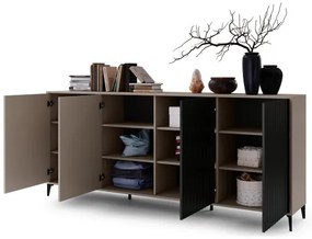 Komoda RONJA taupe/čierna