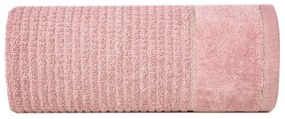 Bavlnená osuška GLORY v ružovej farbe s velúrovým okrajom prešitá lesklou niťou Šírka: 50 cm | Dĺžka: 90 cm