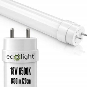 10x LED trubice 120cm 18W 6500K 1800lm T8 G13 - studená biela