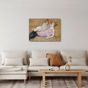 Sklenený obraz - Henri de Toulouse-Lautrec, The Sofa, reprodukcia (70x50 cm)
