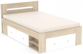 Študentská posteľ REA Larisa 120x200cm s nočným stolíkom - dub bardolino