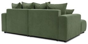 Zelená zamatová rohová pohovka Enjoy – Bobochic Paris