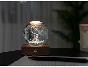 Tmavohnedá svetelná dekorácia na USB Amber – Gingko