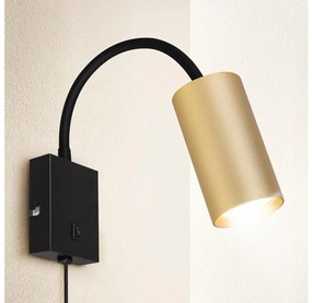 Brilagi - Flexibilná nástenná lampa SELE 1xGU10/30W/230V čierna/zlatá BG1379