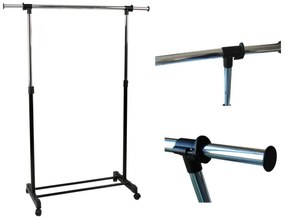 Vešiakový stojan na kolieskach OTTO čierny