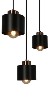 Luster na lanku OLENA 3xE27/60W/230V čierna